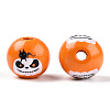 Halloween Theme Wood European Beads WOOD-N016-04B-2