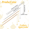 2 Pairs 2 Colors 2 Row Rhinestone Chain Non-slip Bra Straps FIND-GO0002-49-2