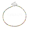 Glass Beaded Necklace NJEW-Z029-05H-1