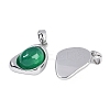 Natural Green Onyx Agate(Dyed & Heated) Pendants KK-U043-52P-01-2