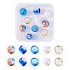 10Pcs 5 Colors Transparent Handmade Blown Glass Globe Beads GLAA-PJ0001-04-1