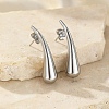 304 Stainless Steel Teardrop Stud Earrings LS-EJEW-F398-05P-1