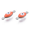 304 Stainless Steel Enamel Connector Charms STAS-N092-179-4
