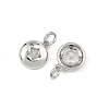 SHEGRACE Brass Clear Cubic Zirconia Charms XGRQ3P174-593P-2