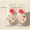 Acrylic Dangle Stud Earrings FS-WG5876E-03-1
