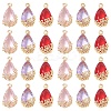 18Pcs 3 Colors Transparent Glass Pendants GLAA-YW0004-52C-1