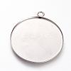 Tarnish Resistant 201 Stainless Steel Pendant Cabochon Settings STAS-T004-015-1