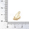 Brass Micro Pave Clear Cubic Zirconia Charms KK-G545-12G-3