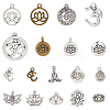 Tibetan Style Alloy Yoga Theme Pendants TIBE-SC0002-01-1