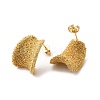 Real 18K Gold Plated Brass Stud Earrings EJEW-G382-10D-G-2
