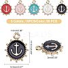 50Pcs 5 Color Alloy Enamel Pendants ENAM-FH0001-18-NR-4