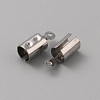 50Pcs 304 Stainless Steel  Folding Crimp Ends FIND-WH0427-66C-P-2