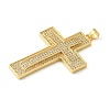 Brass Micro Pave Cubic Zirconia Pendants KK-U053-17G-01-2