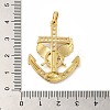 Rack Plating Brass Micro Pave Cubic Zirconia Pendants KK-P241-28G-3