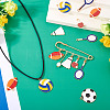 60Pcs 6 Styles Alloy Enamel Pendants ENAM-TA0002-96-7
