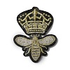Crown & Bees Pattern Computerized Embroidery Cloth Iron On/Sew On Patches PATC-WH0010-11A-2