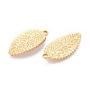 304 Stainless Steel Leaf Pendants STAS-T069-40G-2