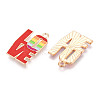 Rainbow Color Pride Alloy Enamel Pendants ENAM-K067-07-2