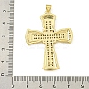 Rack Plating Brass Pave Cubic Zirconia Pendants KK-U029-02G-03-3
