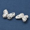 Brass Micro Pave Cubic Zirconia Beads KK-S336-14S-C-2