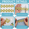 Polyester Wavy Lace Ribbon OCOR-WH0082-365A-3