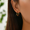 Fashionable 201 Stainless Steel Twist Hoop Earrings RQ5508-3