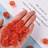 Transparent Frosted Acrylic Bead Caps MACR-S371-04A-726-5