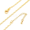 Brass Oval Link Chain Necklaces for Women NJEW-D302-10G-2