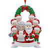 Resin Santa Claus Family Pendant Decorations XMAS-PW0006-06-1