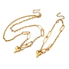 304 Stainless Steel Pendant Necklaces & Charms Bracelets Sets SJEW-Z003-04G-3