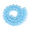 Electroplate Imitation Jade Glass Beads Strands GLAA-T032-J10mm-AB04-2