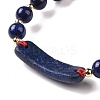 Natural Lapis Lazuli(Dyed) Braided Bead Bracelets for Women Men BJEW-JB08930-01-5