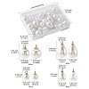 24Pcs 4 Styles ABS Plastic Imitation Pearl Charms KK-FS0001-79-4