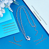 100Pcs 2 Colors 304 Stainless Steel Chain Extender STAS-UN0060-92-2