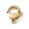 304 Stainless Steel Lobster Claw Clasps Ion Plating(IP) STAS-P423-06G-1