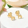 304 Stainless Steel Stud Earrings for Women STAS-Z117-15G-01-1