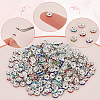 400Pcs Brass Acrylic Rhinestone Spacer Beads RB-SP0001-09A-6