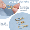 10Pcs 2 Styles Brass Fold Over Clasps KK-HS0001-31-4