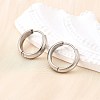 304 Stainless Steel Hoop Earrings EJEW-Z123-01B-P-1