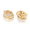 Brass Micro Pave Cubic Zirconia Charms KK-N261-90G-2