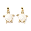 Real 18K Gold Plated Brass Micro Pave Clear Cubic Zirconia Pendants KK-D004-05G-D-2