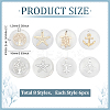 48Pcs 8 Styles Natural Freshwater Shell Pendants SHEL-ME0001-08-2