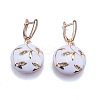Alloy Enamel Hoop Earrings FS-WGC03FD-01-1