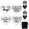 1 Set Friendship Theme Heart Double-Sided Engraved Stainless Steel Commemorative Decision Maker Coin AJEW-GL0001-60-006-1