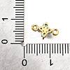 Brass Micro Pave Blue Cubic Zirconia Links KK-D356-06B-G-3