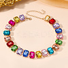 Alloy Colorful Rhinestone Cup Chain Necklaces for Women FS-WG72CA4-01-1