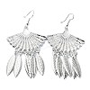 Silver Alloy Chandelier Earrings LS-EJEW-D092-02A-S-1