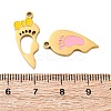 304 Stainless Steel Enamel Split Pendants STAS-H235-04B-G-2