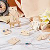 20Pcs 5 Styles Wooden Earring Organizer Boards EDIS-NB0001-07-5