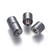 Magnetic Synthetic Hematite Screw Jewelry Clasps G-Q090-1-2